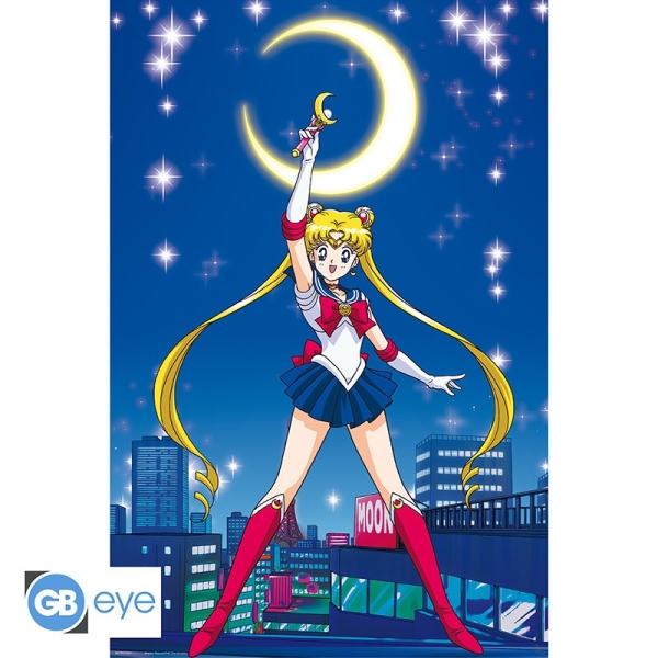 Sailor Moon ist bereit, das Böse im Namen der Liebe und Gerechtigkeit auf diesem schönen Plakat zu bekämpfen.